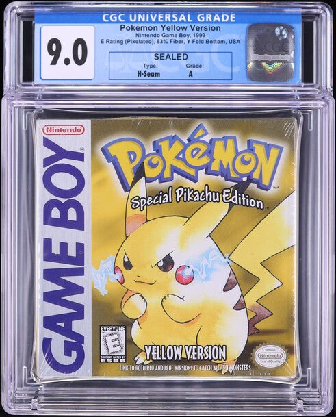 1999 POKEMON YELLOW VERSION NINTENDO GAME BOY GB CGC 9.0 A SEALED