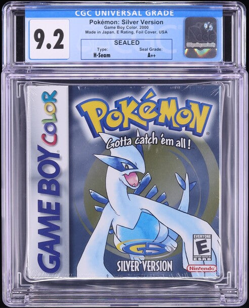 2000 POKEMON SILVER VERSION NINTENDO GAME BOY COLOR GBC CGC 9.2 A++ SEALED