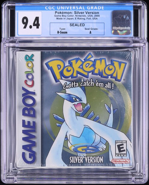 2000 POKEMON SILVER VERSION NINTENDO GAME BOY COLOR GBC CGC 9.4 A SEALED