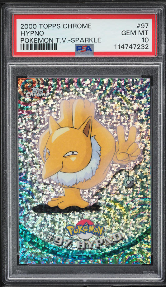 2000 TOPPS CHROME POKEMON SERIES 2 SPARKLE HYPNO #97 PSA 10 GEM MINT