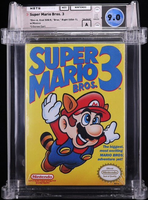 1990 SUPER MARIO BROS. 3 NINTENDO ENTERTAINMENT SYSTEM NES WATA 9.0 A SEALED