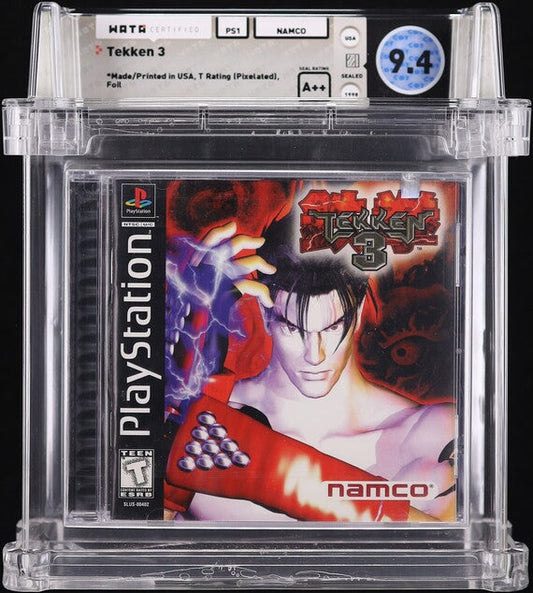 1998 TEKKEN 3 PLAYSTATION 1 PS1 WATA 9.4 A++ SEALED