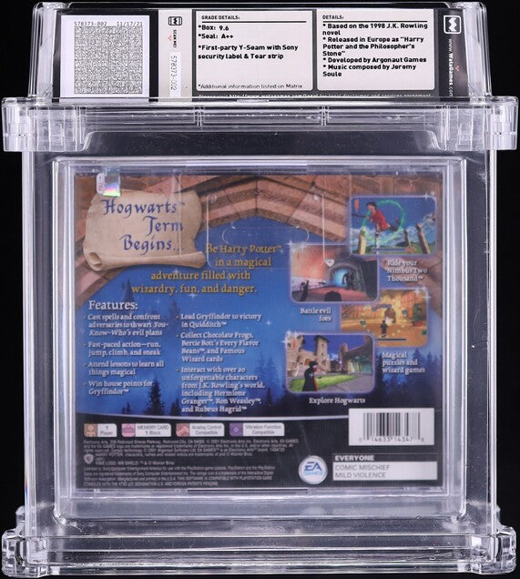 2001 HARRY POTTER AND THE SORCERER'S STONE SONY PLAYSTATION 1 PS1 WATA 9.6 A++ SEALED