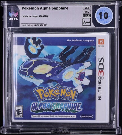 2014 POKEMON ALPHA SAPPHIRE NINTENDO 3DS WATA 10 A++ SEALED