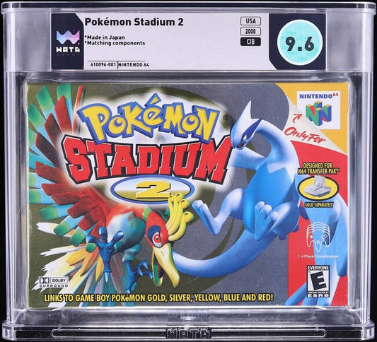 2000 POKEMON STADIUM 2 NINTENDO 64 N64 WATA 9.6 CIB
