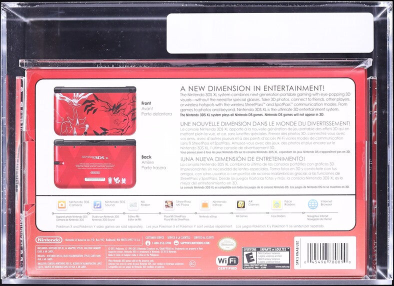 2013 NINTENDO 3DS XL CONSOLE POKEMON XERNEAS YVELTAL RED EDITION VGA 90 SEALED