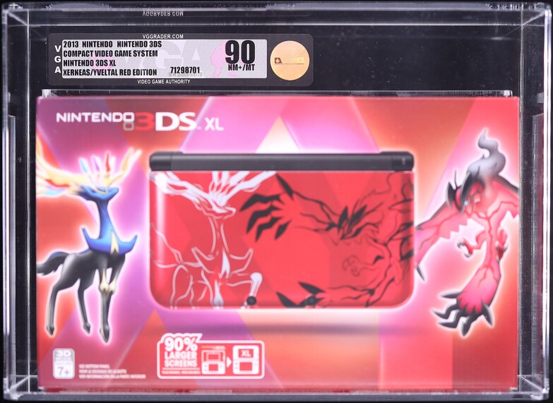 2013 NINTENDO 3DS XL CONSOLE POKEMON XERNEAS YVELTAL RED EDITION VGA 90 SEALED
