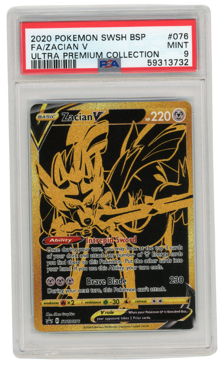 PSA 9 Zacian V FA Ultra Premium Collection Sword & Shield Black Star Promo #076 2020 Pokemon (#A1034)