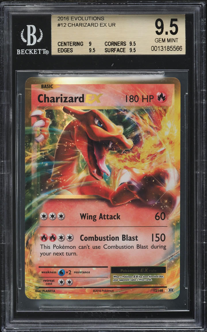 2016 POKEMON XY EVOLUTIONS CHARIZARD EX #12 BGS 9.5 GEM MINT