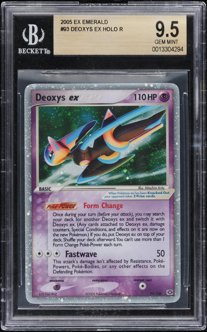 2005 POKEMON EX EMERALD HOLO DEOXYS EX #93 BGS 9.5 GEM MINT