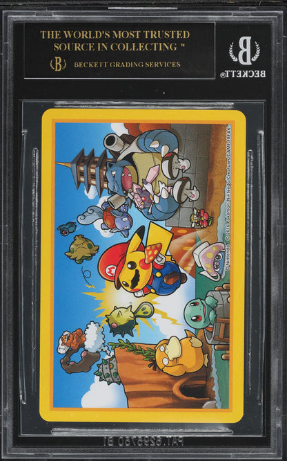 2016 POKEMON PLAYING CARDS MARIO LUIGI PIKACHU JACK OF CLUBS BGS 10 BLACK LABEL