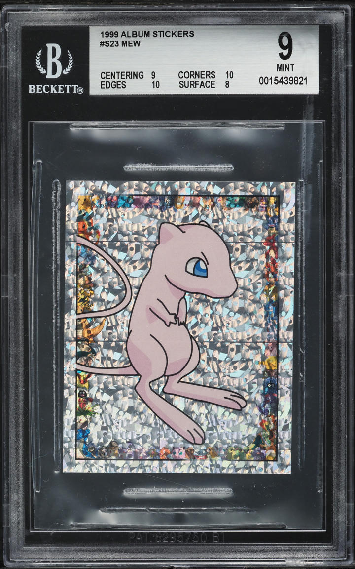 1999 POKEMON ALBUM STICKERS MEW #S23 BGS 9 MINT