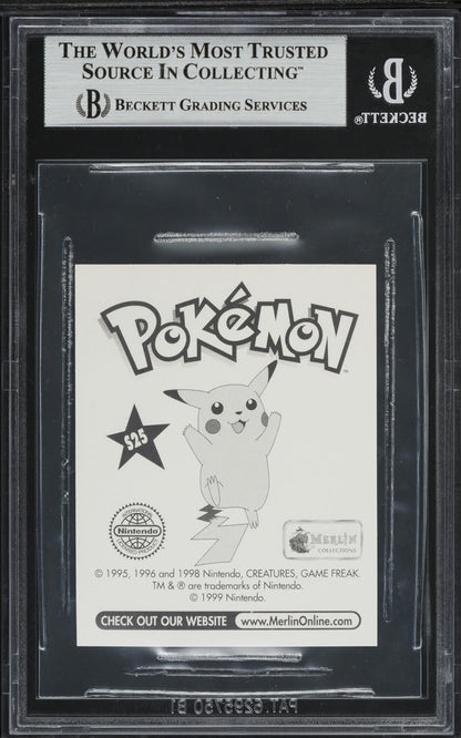 1999 MERLIN POKEMON ALBUM STICKERS MEW #S25 BGS 9 MINT