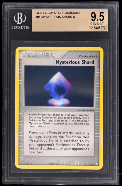 2006 POKEMON EX CRYSTAL GUARDIANS MYSTERIOUS SHARD #81 BGS 9.5