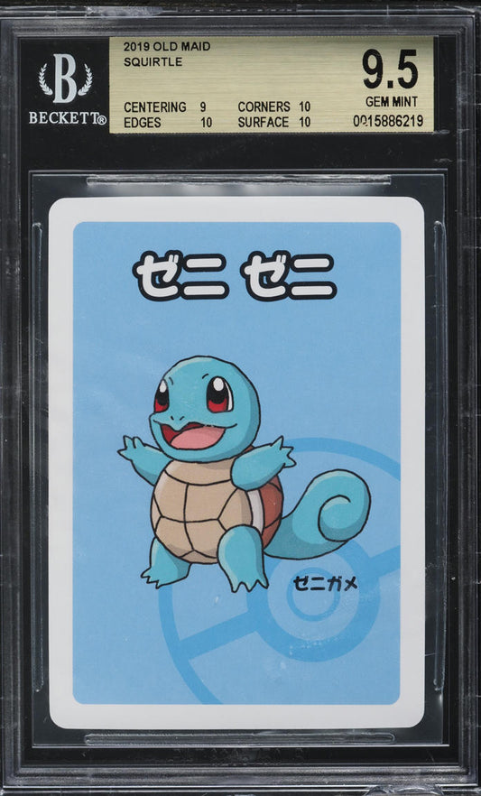 2019 POKEMON JAPANESE OLD MAID SQUIRTLE BGS 9.5 GEM MINT