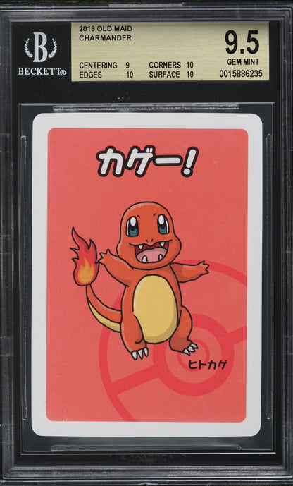 2019 POKEMON JAPANESE OLD MAID CHARMANDER BGS 9.5 GEM MINT