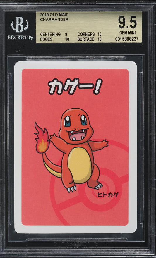 2019 POKEMON JAPANESE OLD MAID CHARMANDER BGS 9.5 GEM MINT