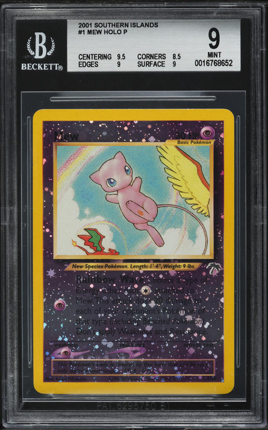 2001 POKEMON SOUTHERN ISLANDS HOLO MEW #1 BGS 9 MINT