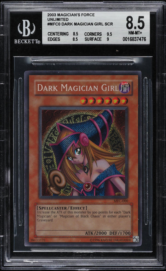 2003 YU-GI-OH! MAGICIAN'S FORCE DARK MAGICIAN GIRL #MFC-000 BGS 8.5