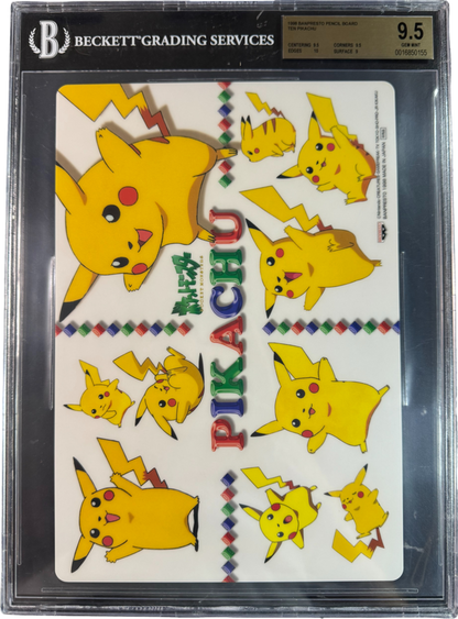 1998 POKEMON PIKACHU PENCIL BOARD BGS 9.5