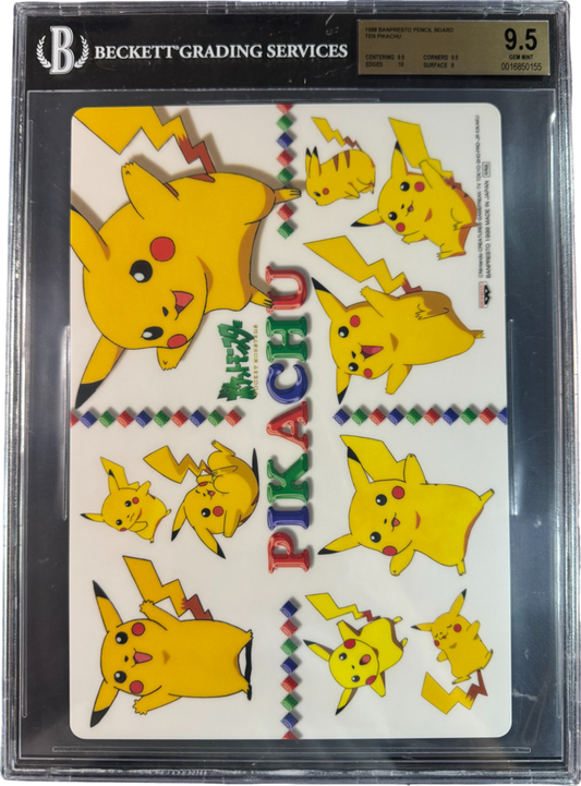 1998 POKEMON PIKACHU PENCIL BOARD BGS 9.5