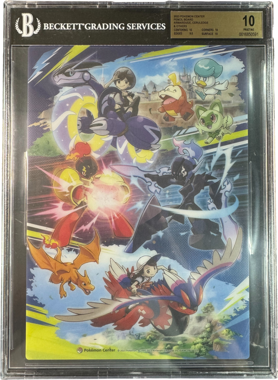 2023 POKEMON QUAXLY FUECOCO SPRIGATITO PENCIL BOARD BGS 10