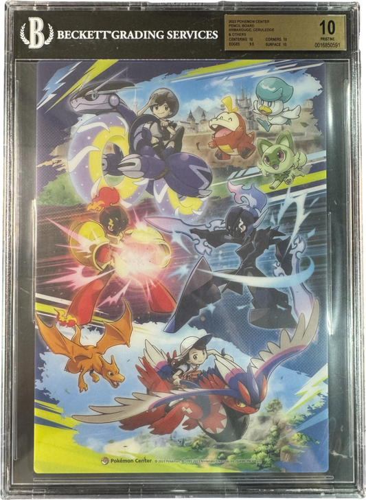 2023 POKEMON QUAXLY FUECOCO SPRIGATITO PENCIL BOARD BGS 10