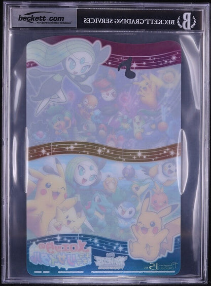 2012 POKEMON MELOETTA PIKACHU & OTHERS PENCIL BOARD BGS 9