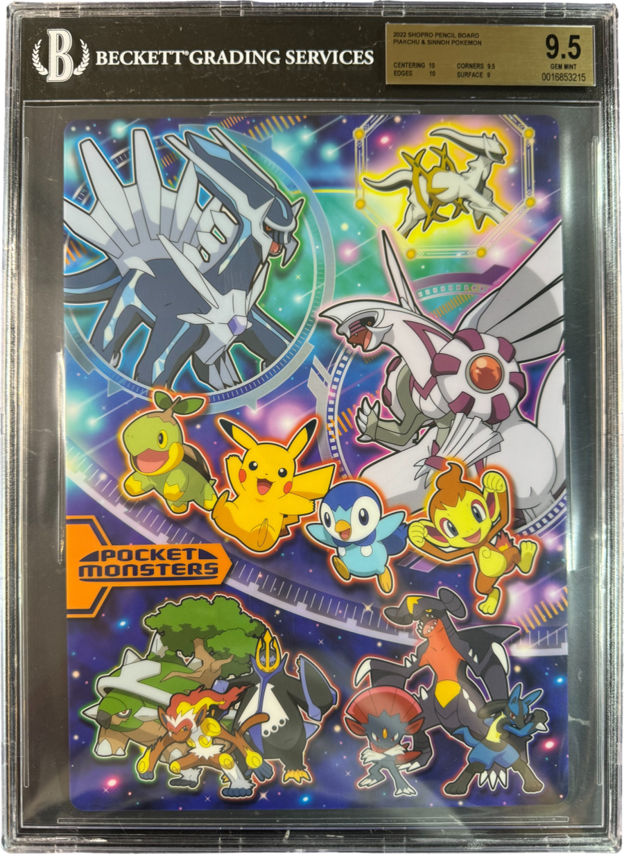 2022 POKEMON ARCEUS DIALGA PALKIA PENCIL BOARD BGS 9.5