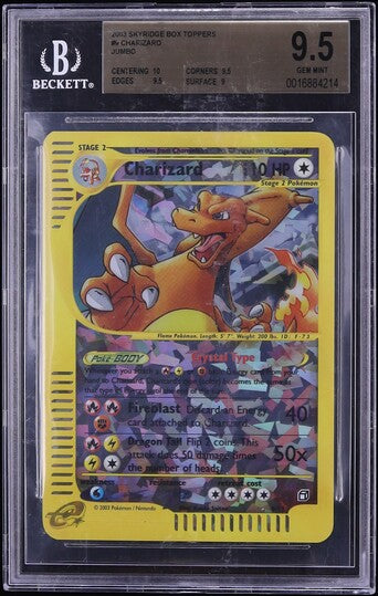 2003 POKEMON SKYRIDGE BOX TOPPER CHARIZARD #9 BGS 9.5