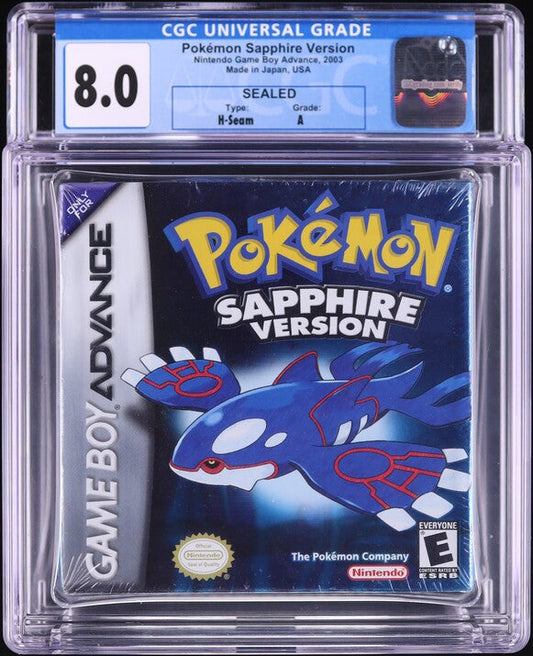 2003 POKEMON SAPPHIRE VERSION NINTENDO GAME BOY ADVANCE GBA CGC 8.0 A SEALED