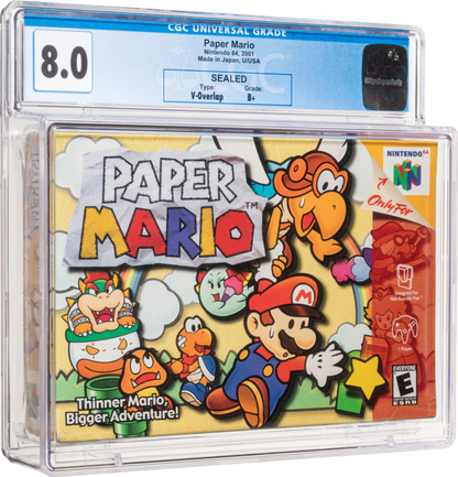 2001 PAPER MARIO NINTENDO 64 N64 CGC 8.0 B+ SEALED