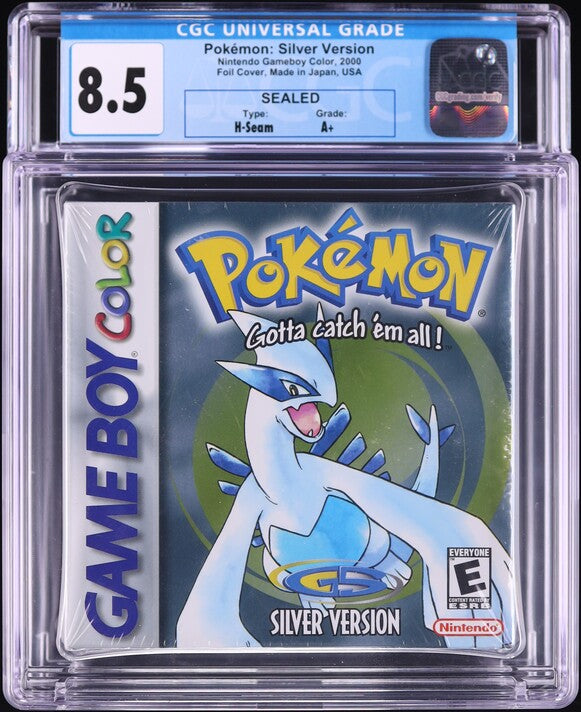 2000 POKEMON SILVER VERSION NINTENDO GAME BOY COLOR GBC CGC 8.5 A+ SEALED