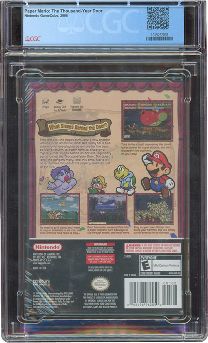 2006 PAPER MARIO THE THOUSAND-YEAR DOOR PLAYER'S CHOICE NINTENDO GAMECUBE CGC 9.8 A+ SEALED