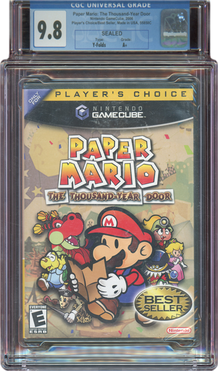 2006 PAPER MARIO THE THOUSAND-YEAR DOOR PLAYER'S CHOICE NINTENDO GAMECUBE CGC 9.8 A+ SEALED