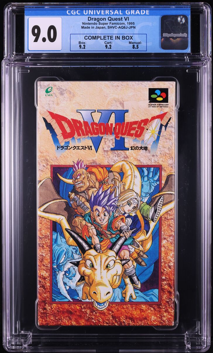 1995 DRAGON QUEST VI NINTENDO SUPER FAMICOM CGC 9.0 CIB