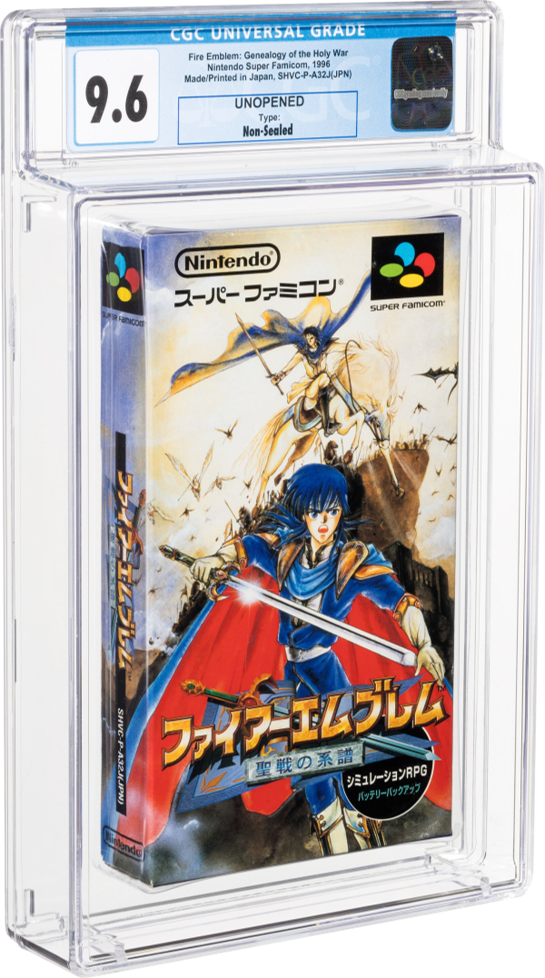 1996 FIRE EMBLEM GENEALOGY OF THE HOLY WAR JAPANESE NINTENDO SUPER FAMICOM CGC 9.6 UNOPENED