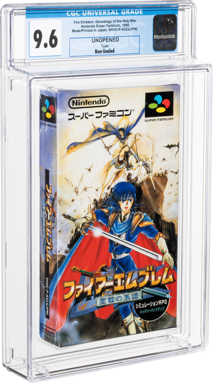 1996 FIRE EMBLEM GENEALOGY OF THE HOLY WAR JAPANESE NINTENDO SUPER FAMICOM CGC 9.6 UNOPENED