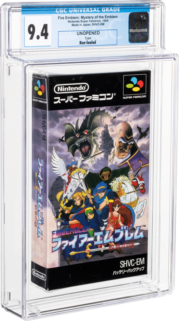 1994 FIRE EMBLEM MYSTERY OF THE EMBLEM JAPANESE NINTENDO SUPER FAMICOM CGC 9.4 UNOPENED