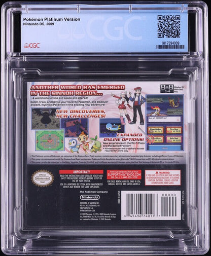 2009 POKEMON PLATINUM VERSION NINTENDO DS CGC 9.8 A+ SEALED