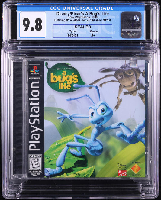 1998 DISNEY PIXAR'S A BUG'S LIFE SONY PLAYSTATION 1 PS1 CGC 9.8 A+ SEALED