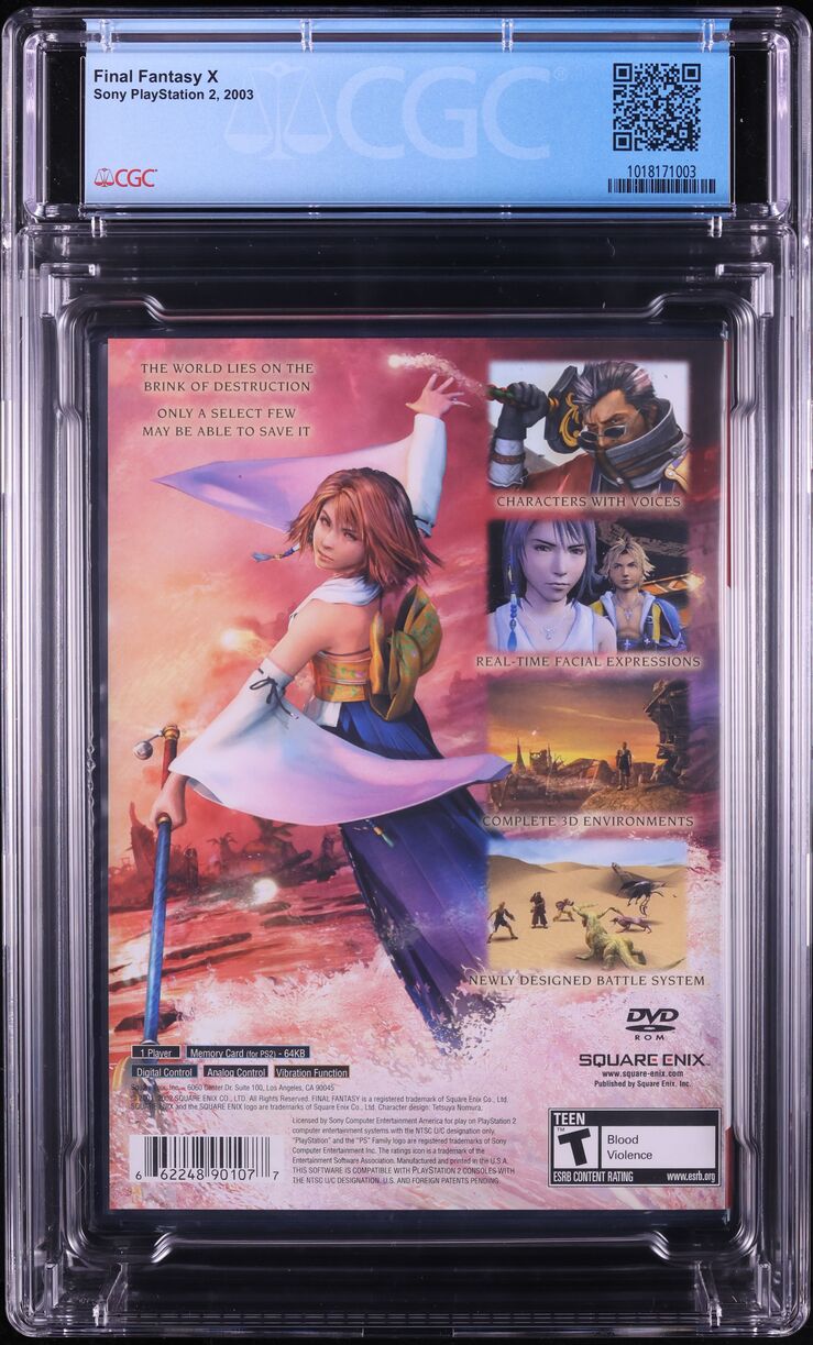 2003 FINAL FANTASY X GREATEST HITS SONY PLAYSTATION 2 PS2 WATA 9.8 A++ SEALED