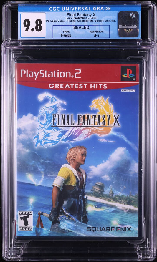 2003 FINAL FANTASY X GREATEST HITS SONY PLAYSTATION 2 PS2 WATA 9.8 A++ SEALED