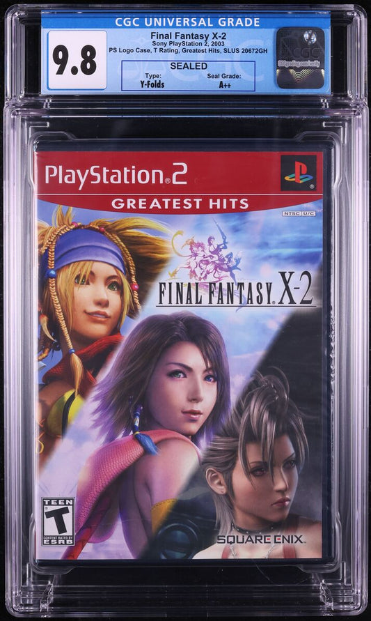 2003 FINAL FANTASY X-2 GREATEST HITS SONY PLAYSTATION 2 PS2 CGC 9.8 A++ SEALED