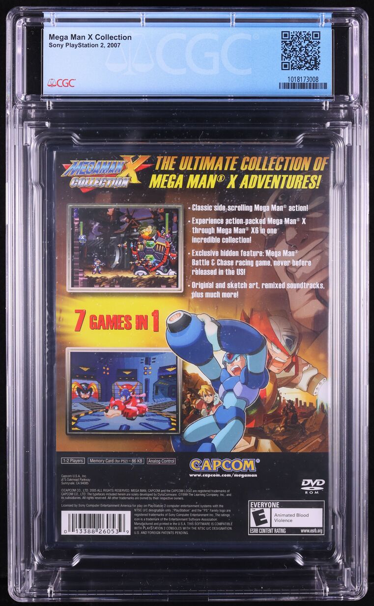 2007 MEGA MAN X COLLECTION SONY PLAYSTATION 2 PS2 CGC 9.8 A+ SEALED