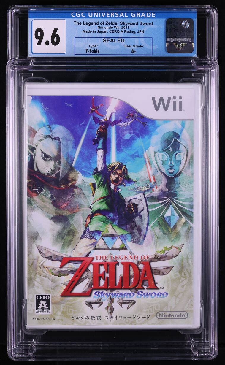 2011 THE LEGEND OF ZELDA SKYWARD SWORD NINTENDO WII CGC 9.6 A+ SEALED