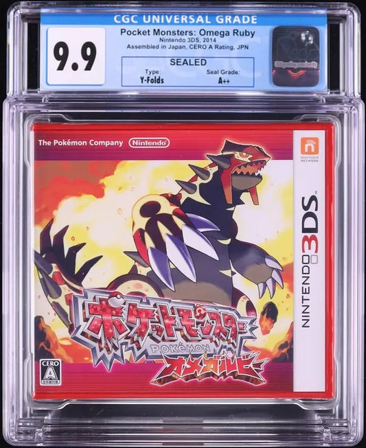 2014 POKEMON: OMEGA RUBY JAPANESE NINTENDO 3DS CGC 9.9 A++ SEALED