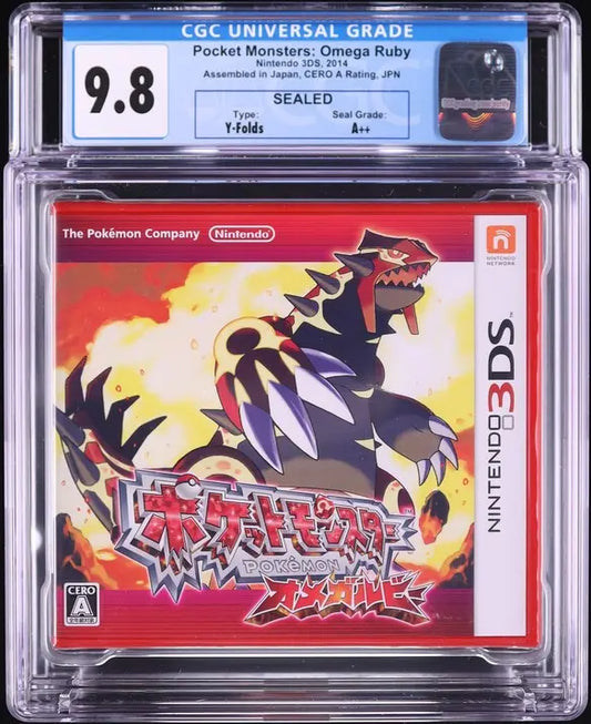 2014 POKEMON: OMEGA RUBY JAPANESE NINTENDO 3DS CGC 9.8 A++ SEALED