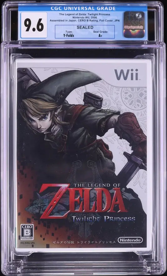 2006 THE LEGEND OF ZELDA: TWILIGHT PRINCESS JAPANESE NINTENDO WII CGC 9.6 A+ SEALED