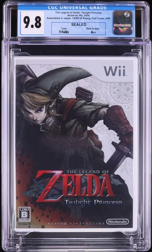 2006 THE LEGEND OF ZELDA: TWILIGHT PRINCESS JAPANESE NINTENDO WII CGC 9.8 A++ SEALED